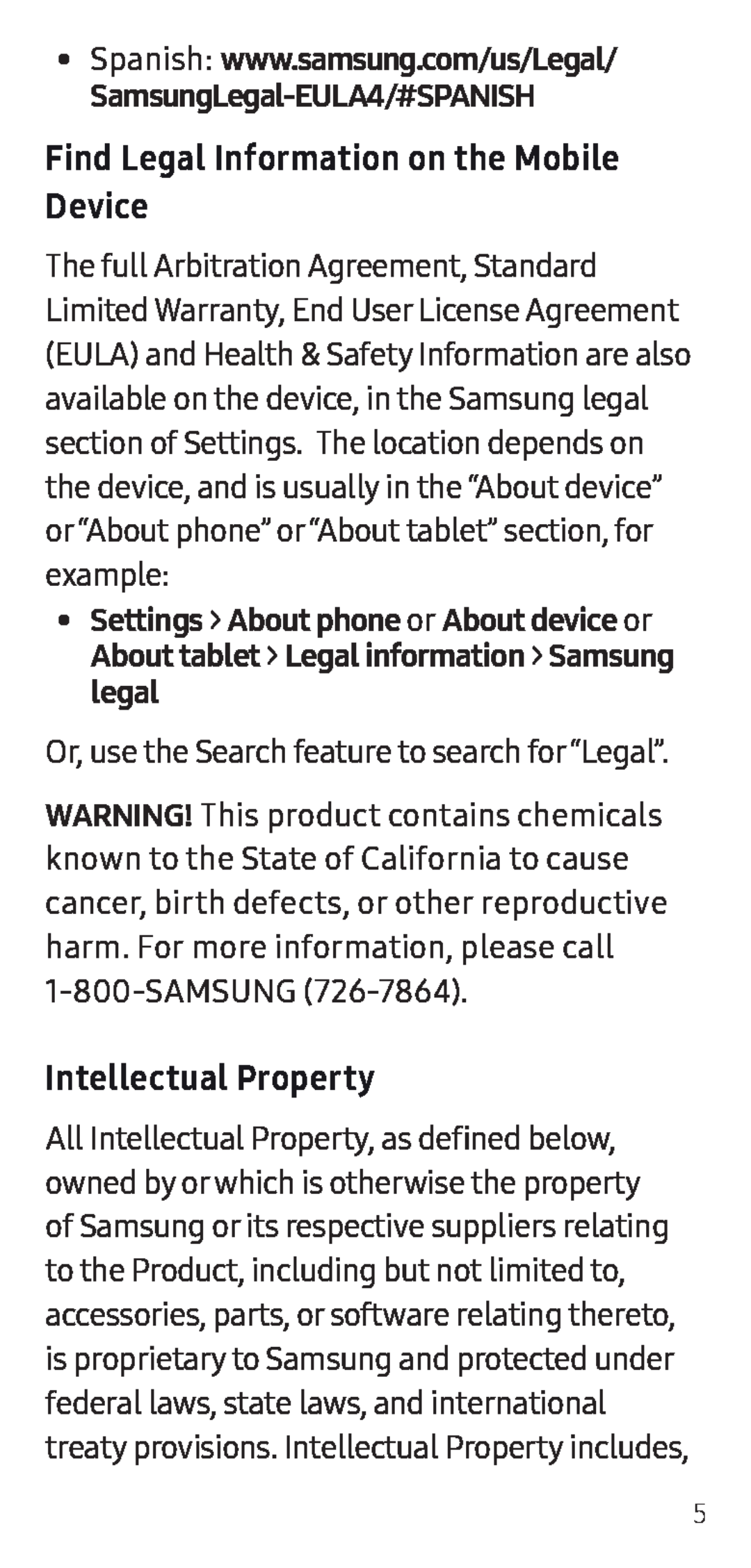 Find Legal Information on the Mobile Device Galaxy S7 Unlocked