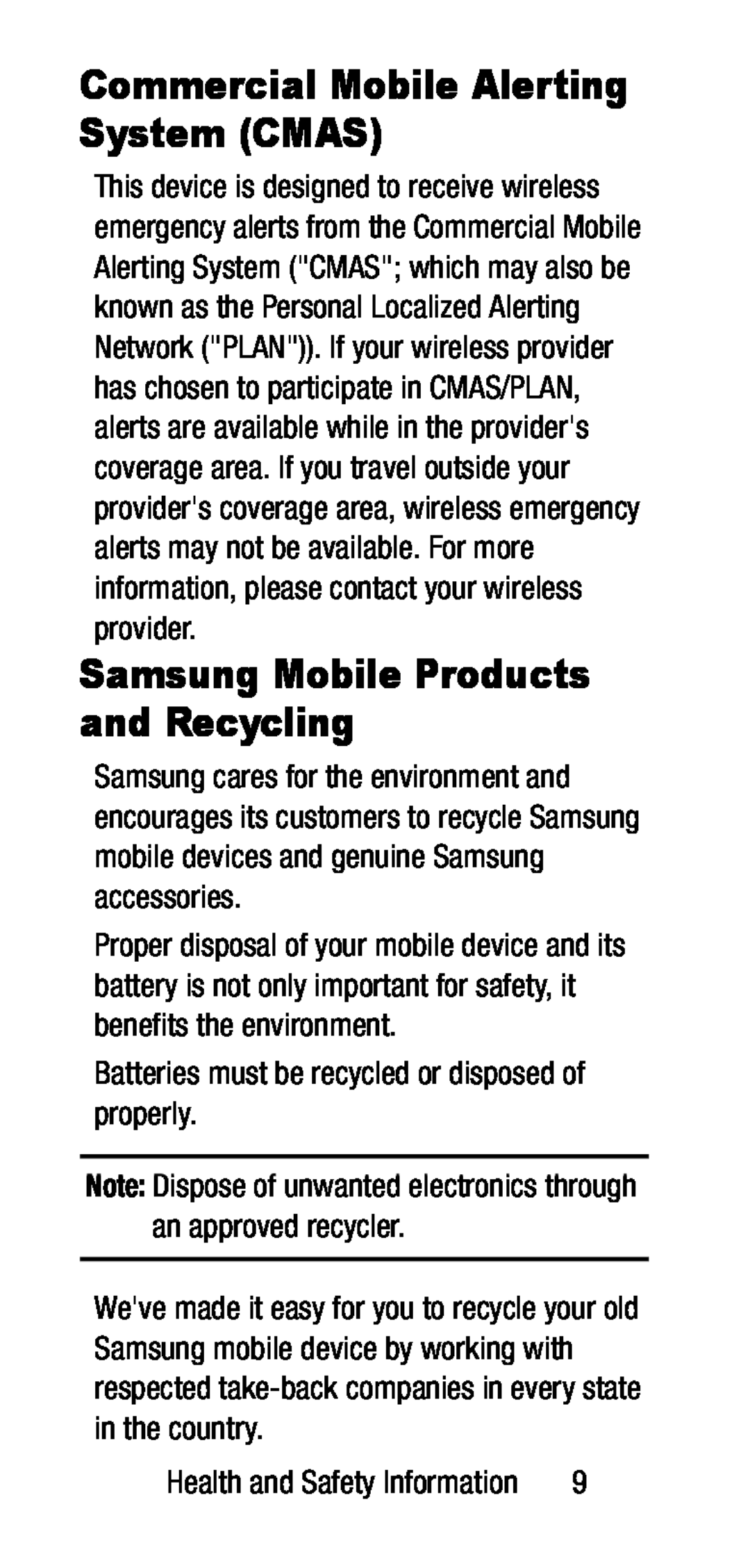 Batteries must be recycled or disposed of properly Galaxy S7 edge T-Mobile