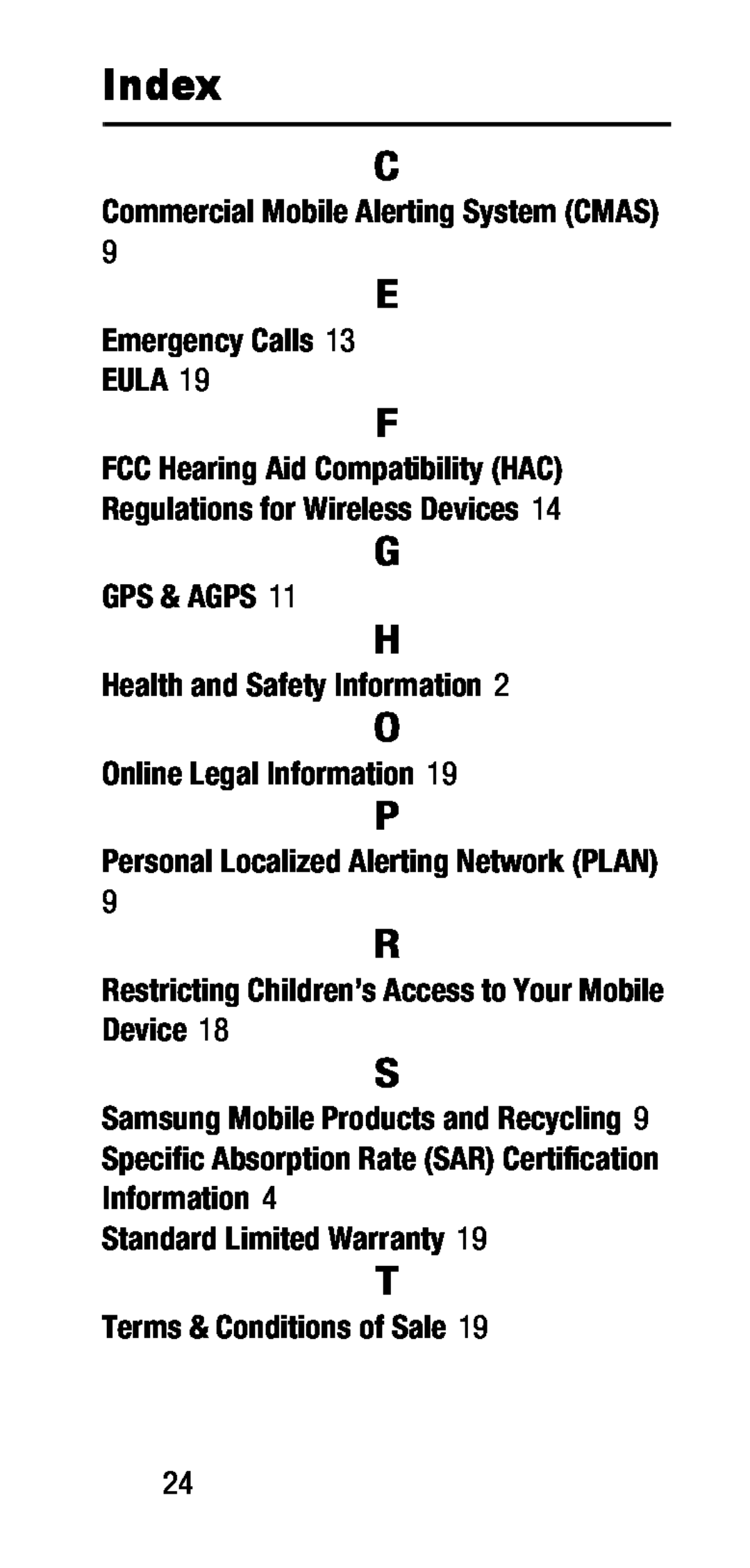 Commercial Mobile Alerting System (CMAS) Personal Localized Alerting Network (PLAN)