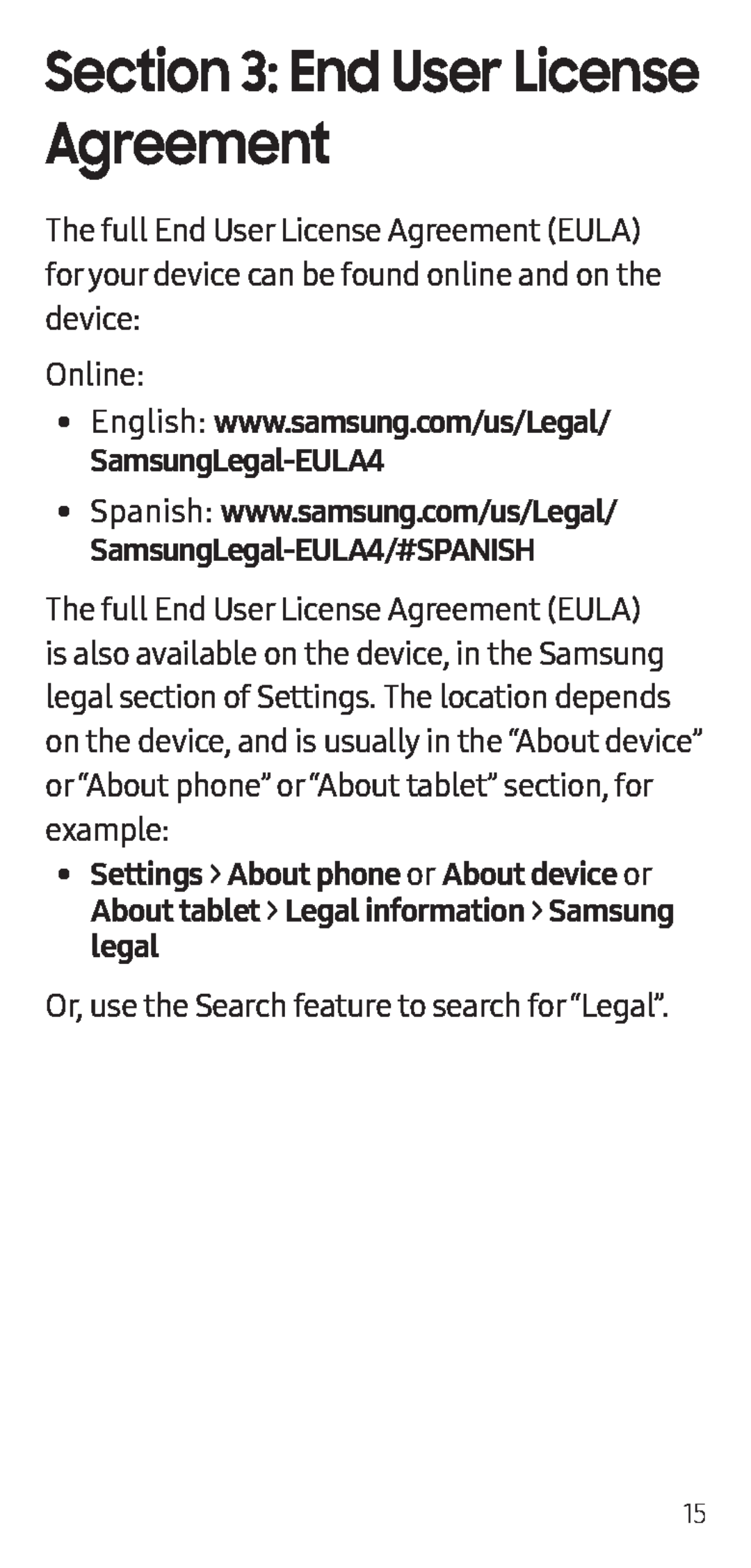 Section 3: End User License Agreement