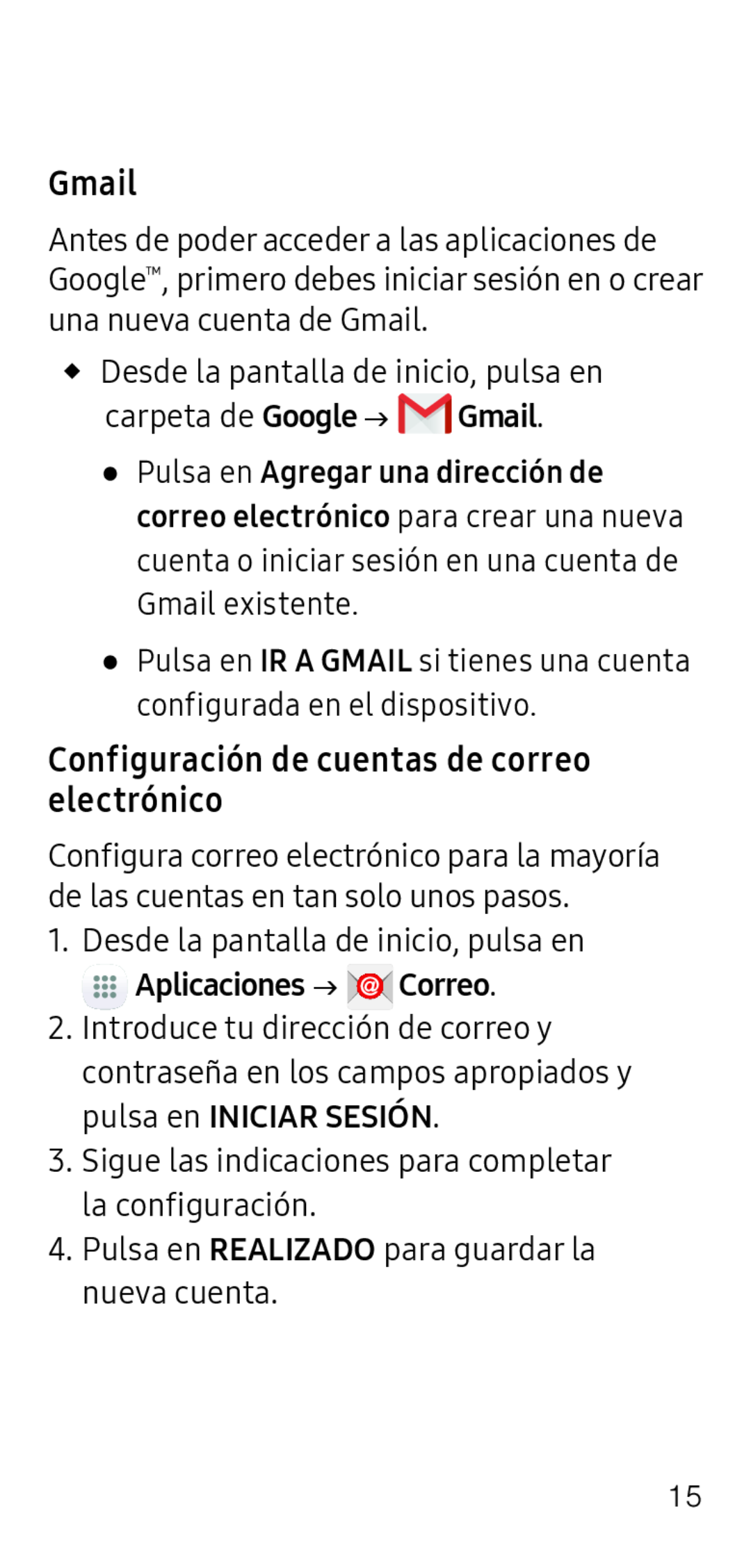 Gmail Configuración de cuentas de correo electrónico