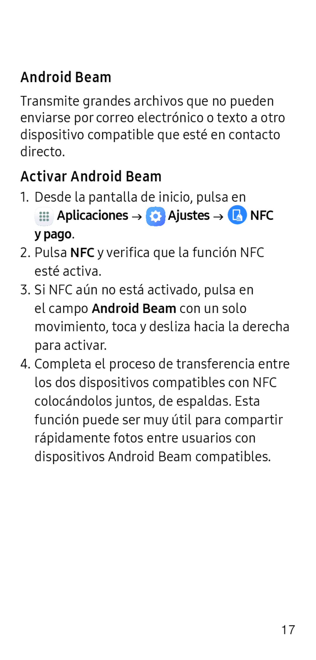 Android Beam Activar Android Beam