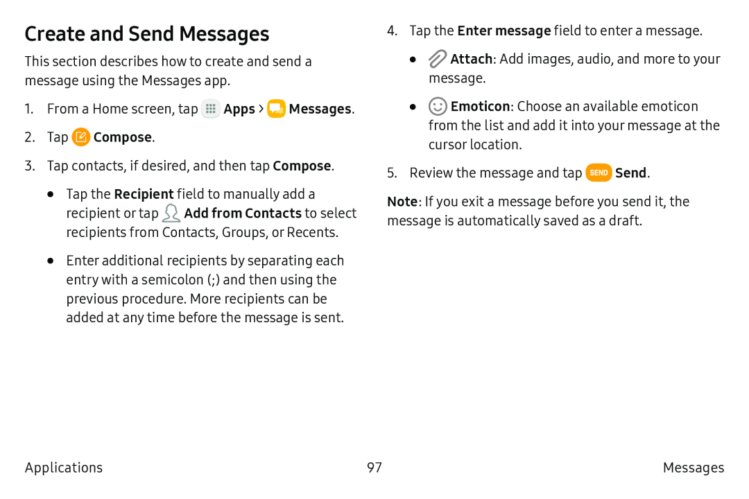 Create and Send Messages Galaxy S6 T-Mobile