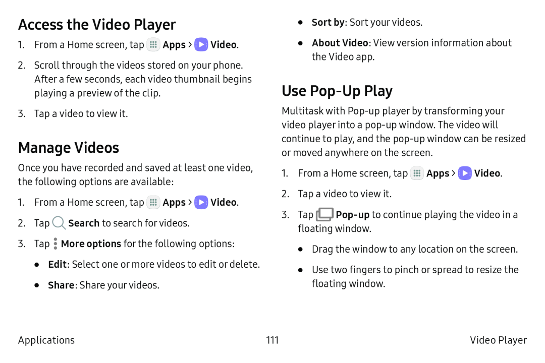 Access the Video Player Galaxy S6 T-Mobile