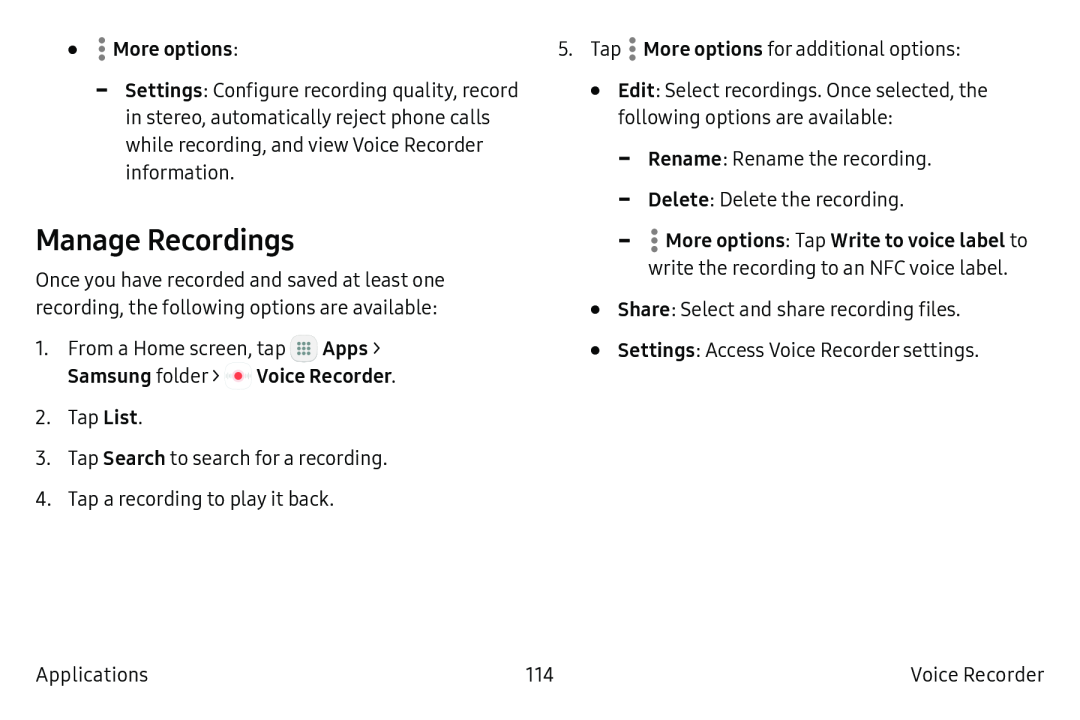 Manage Recordings