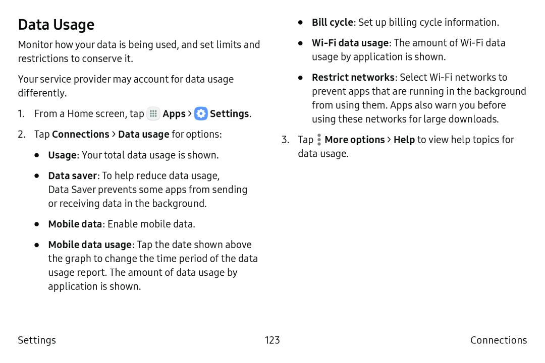 Data Usage Galaxy S6 T-Mobile