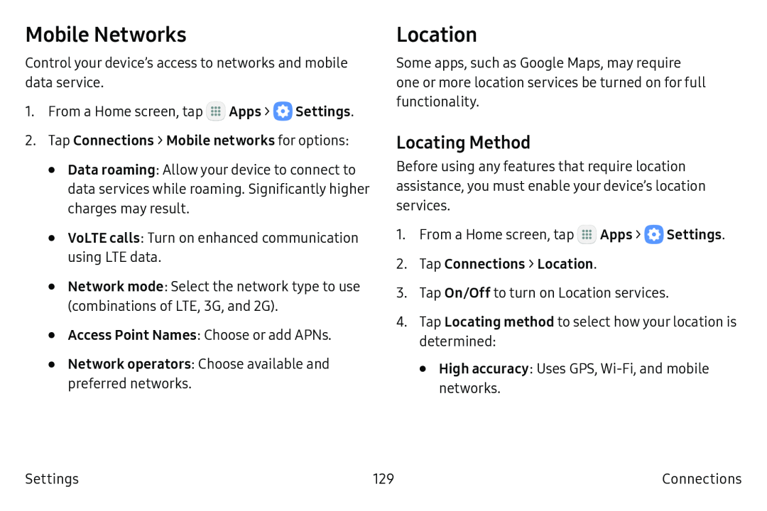 Locating Method Mobile Networks