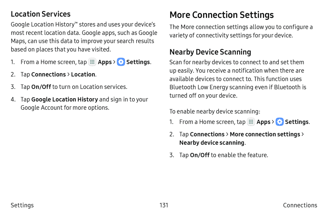 Location Services Nearby Device Scanning