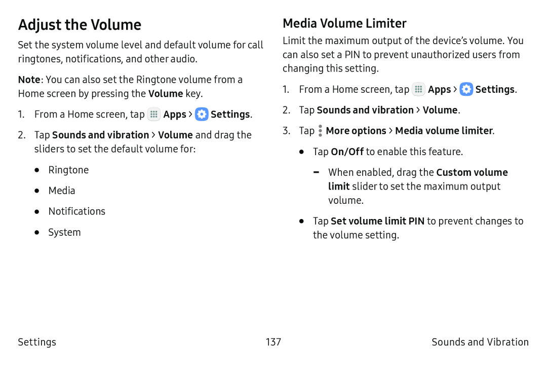 Media Volume Limiter Galaxy S6 T-Mobile