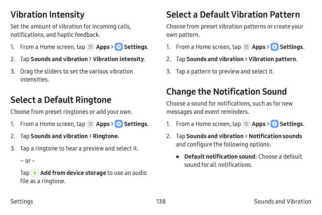 Select a Default Vibration Pattern Galaxy S6 T-Mobile