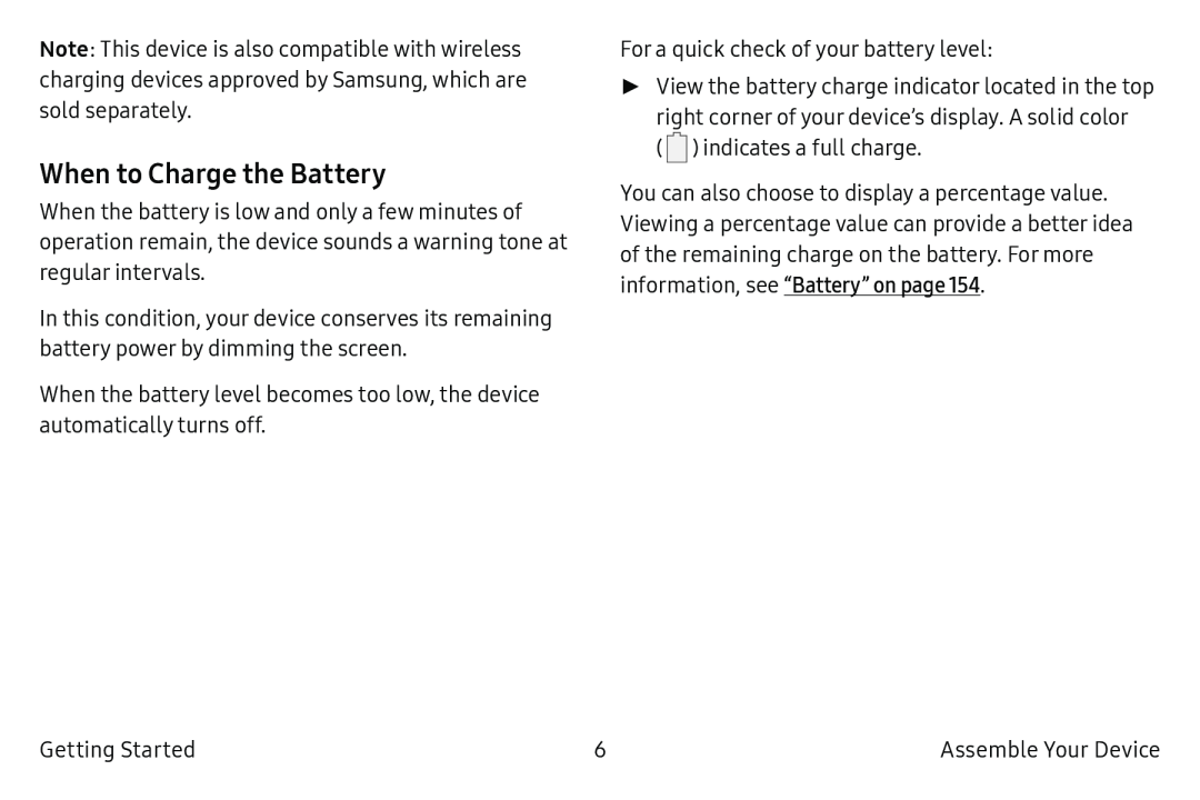 When to Charge the Battery Galaxy S6 Unlocked