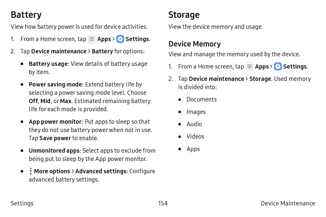 Device Memory Galaxy S6 T-Mobile