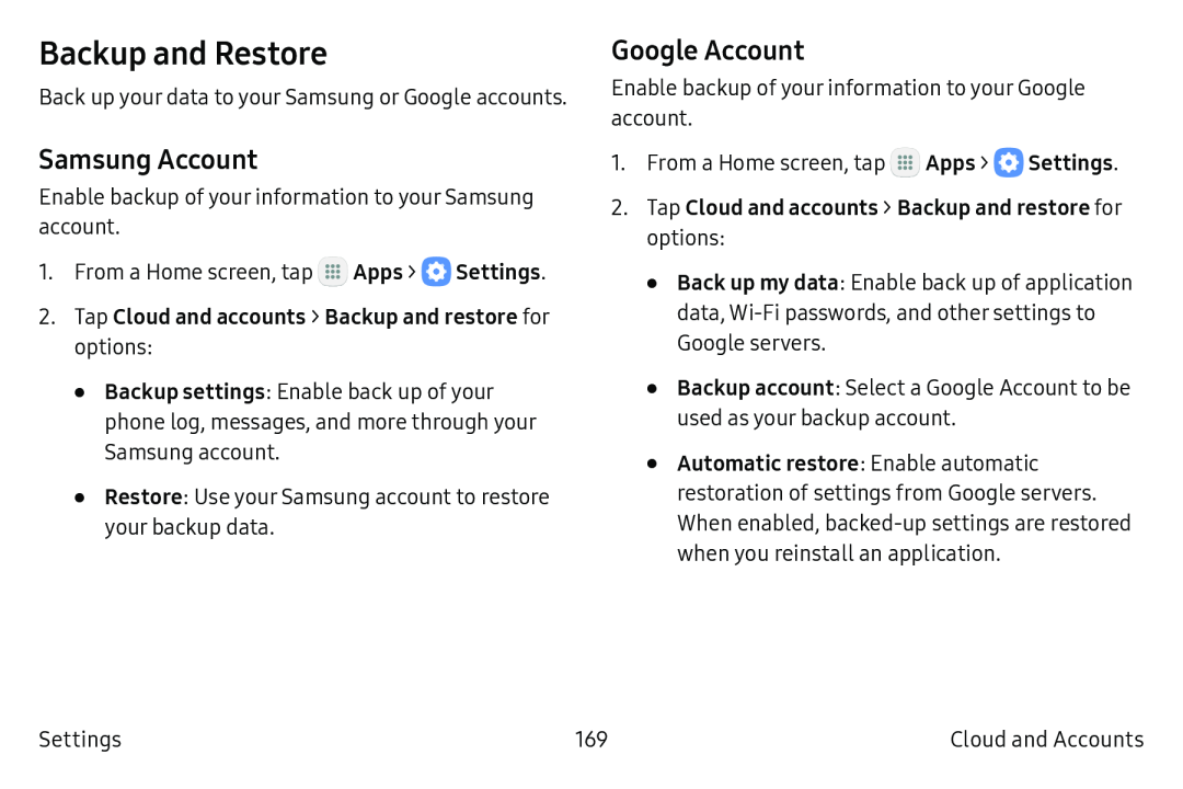 Samsung Account Google Account