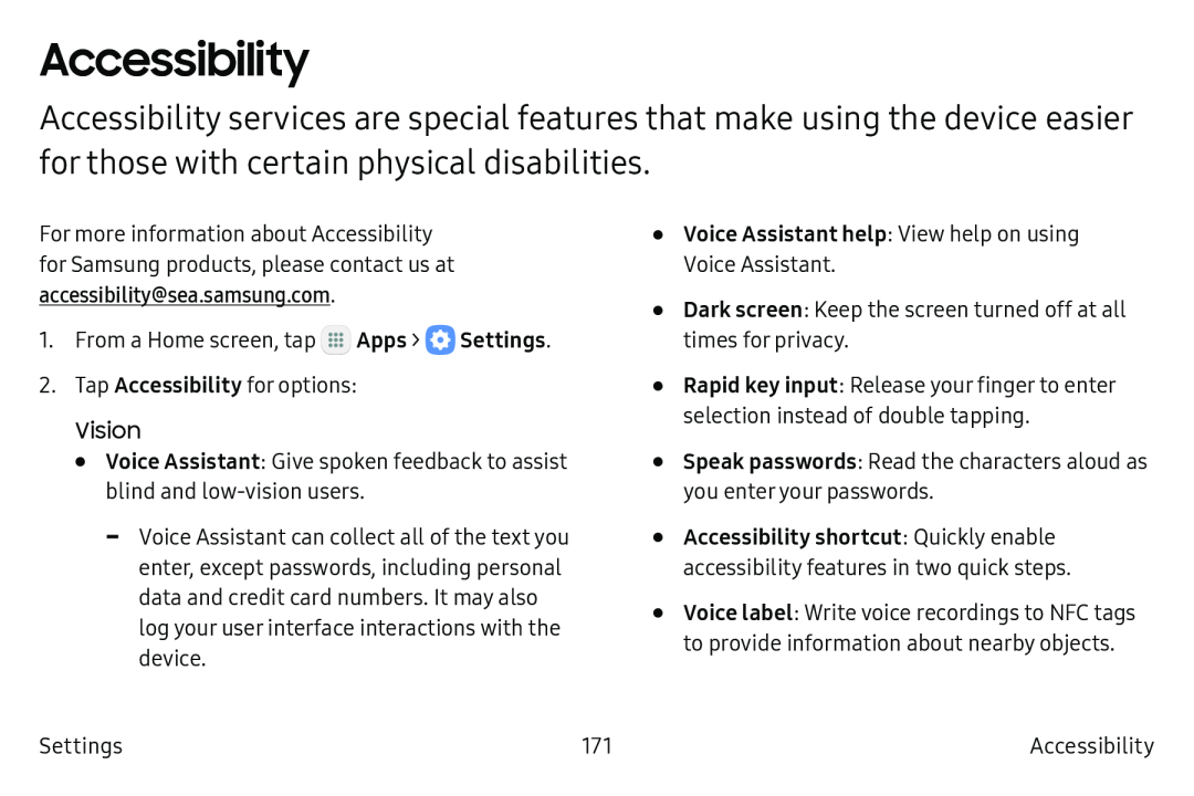 Accessibility Galaxy S6 Unlocked