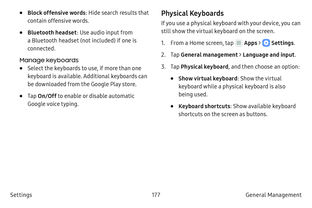 Physical Keyboards