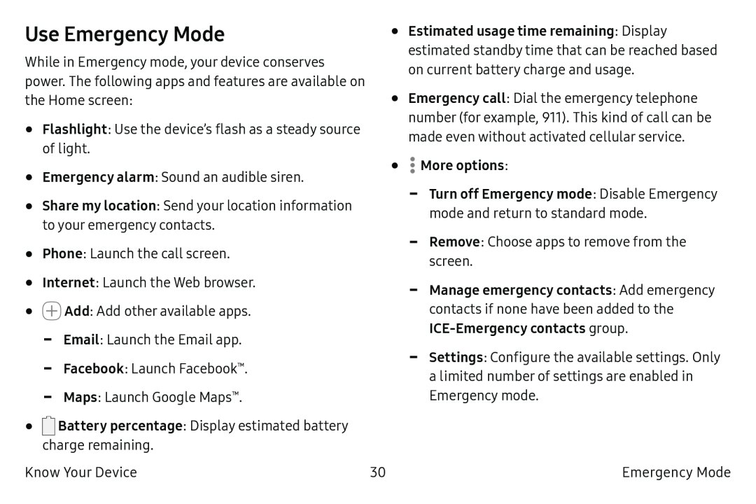 Use Emergency Mode Galaxy S6 Unlocked