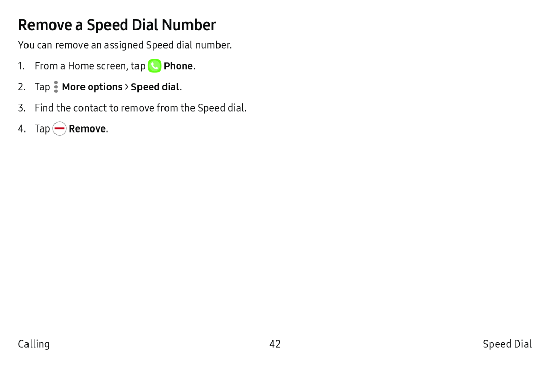 Remove a Speed Dial Number Galaxy S6 Unlocked