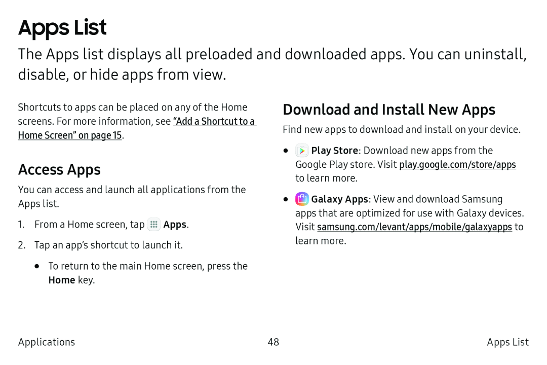 Access Apps Download and Install New Apps