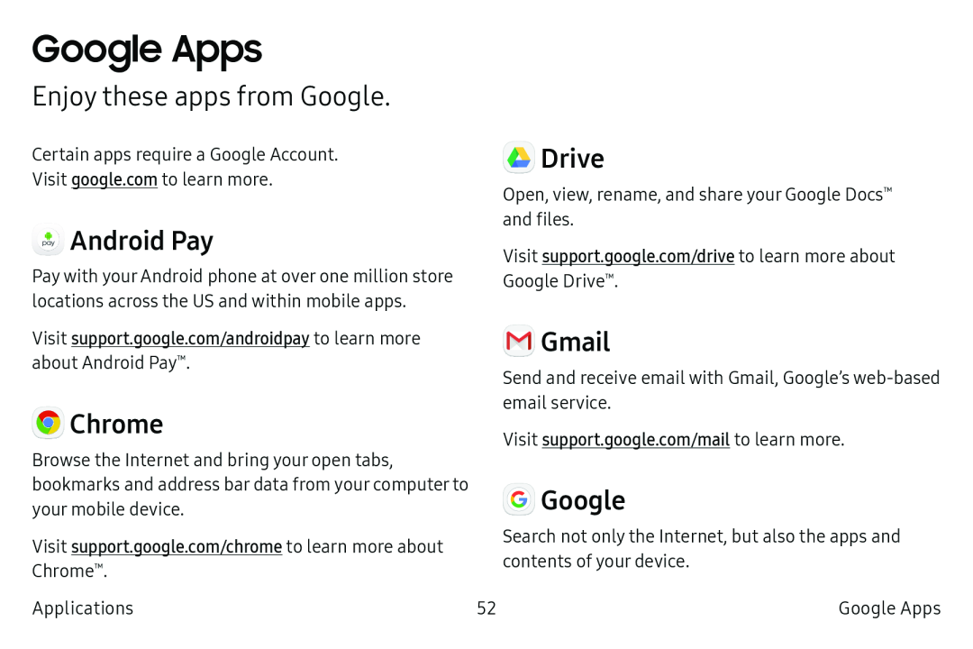 Android Pay •Chrome