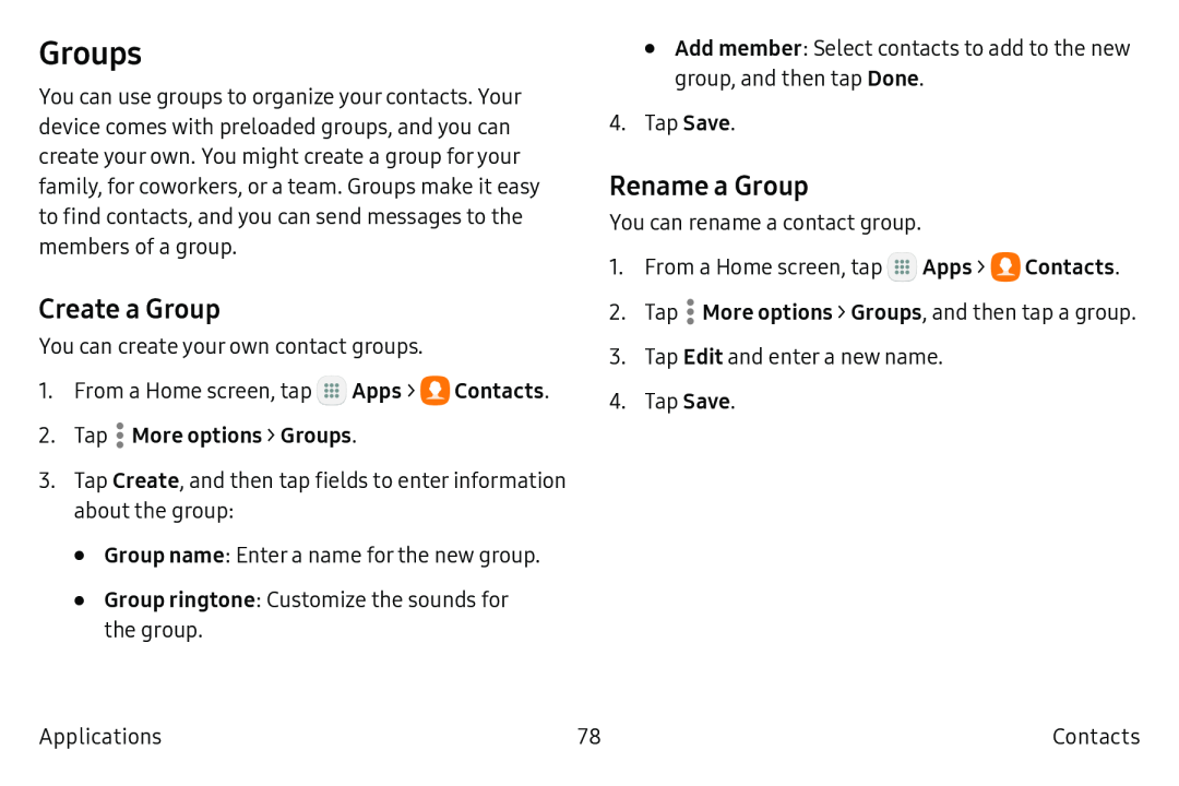 Create a Group Galaxy S6 T-Mobile