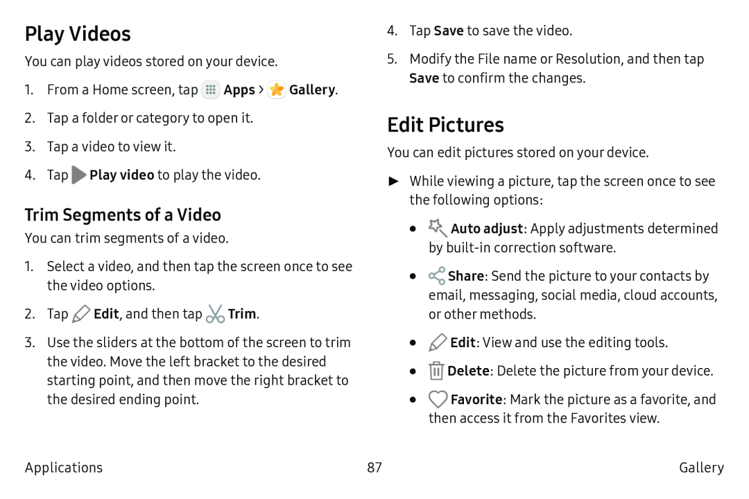 Trim Segments of a Video Play Videos