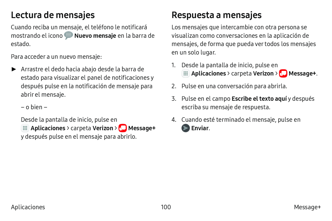 Lectura de mensajes Galaxy S6 Edge Verizon