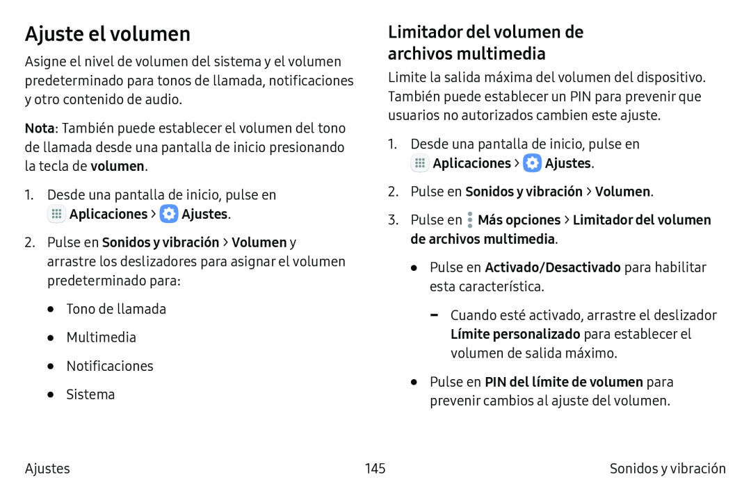 Ajuste el volumen Galaxy S6 Edge Verizon