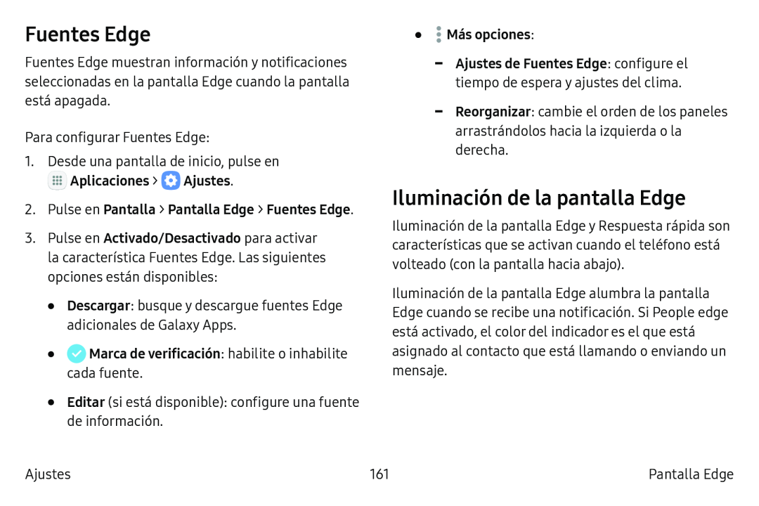 Iluminación de la pantalla Edge Galaxy S6 Edge Verizon