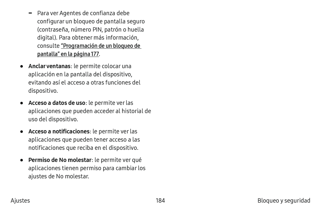 Anclar ventanas Acceso a datos de uso