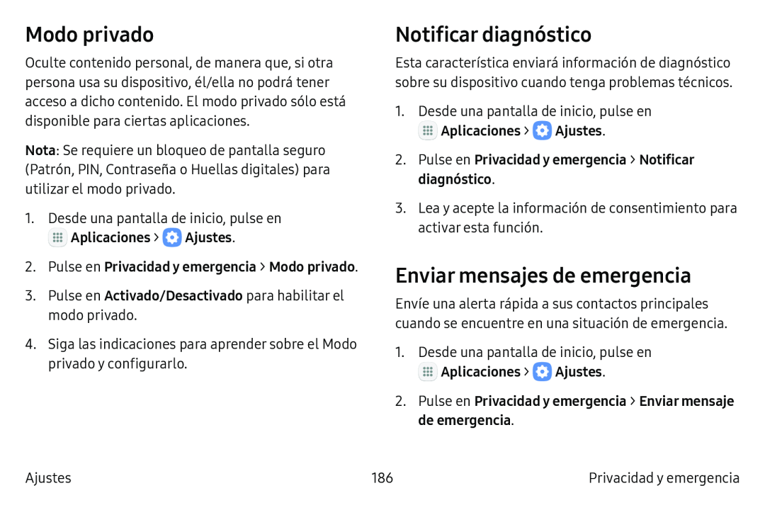 Modo privado Notificar diagnóstico