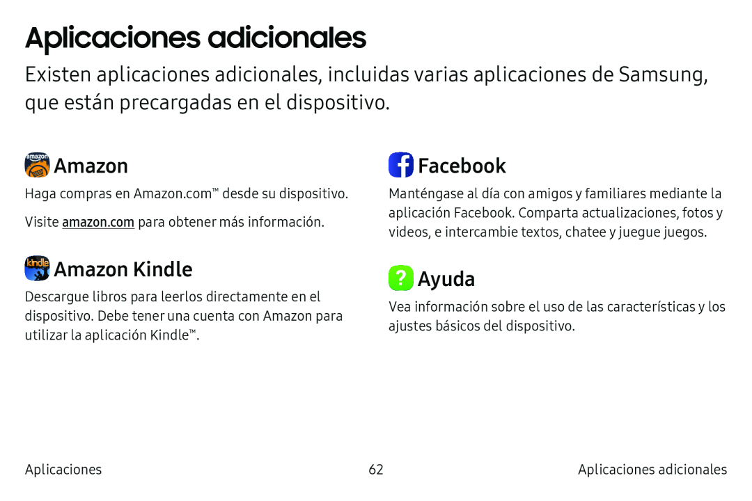 Aplicaciones adicionales Galaxy S6 Edge Verizon