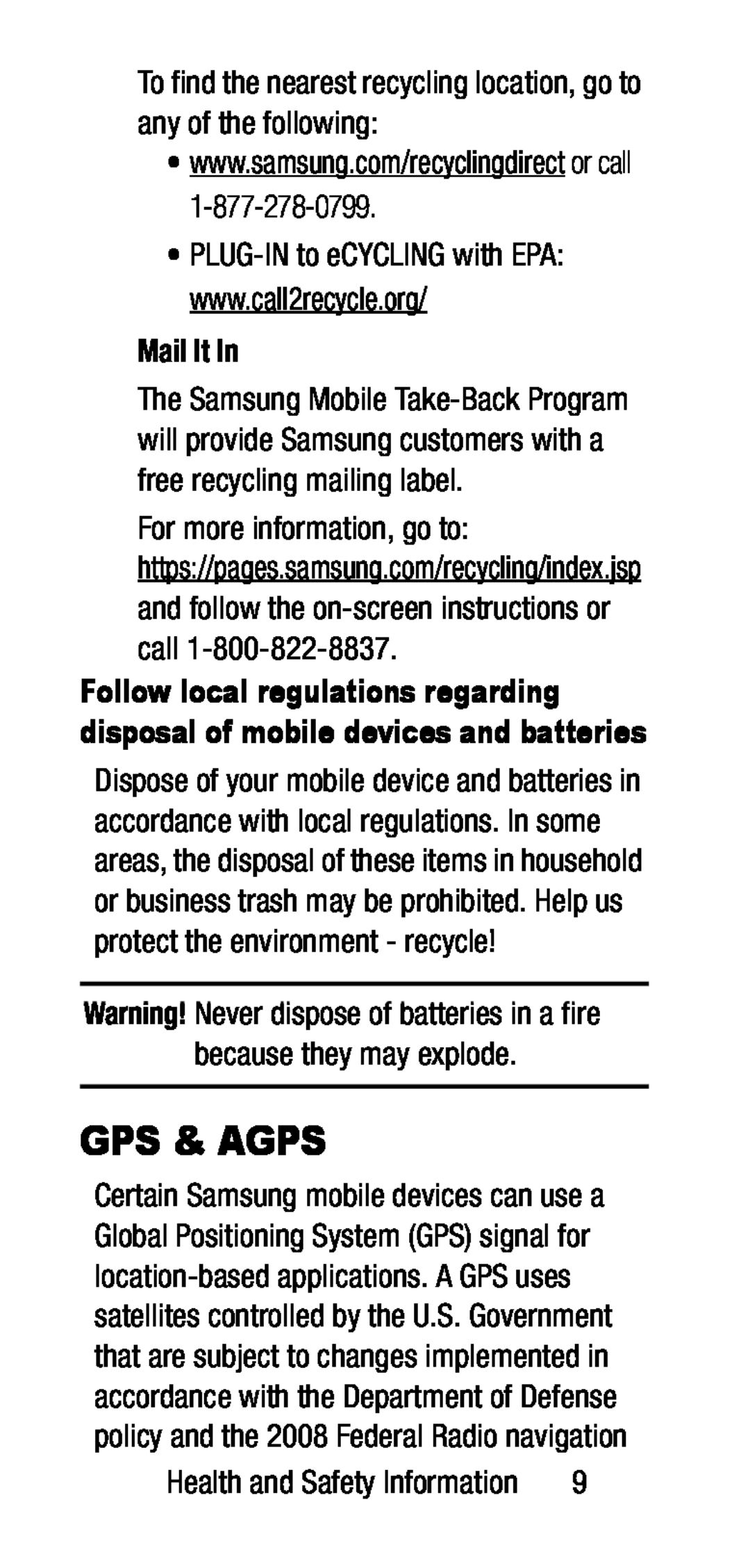 •PLUG-INto eCYCLING with EPA: www.call2recycle.org Galaxy S6 Edge+ T-Mobile