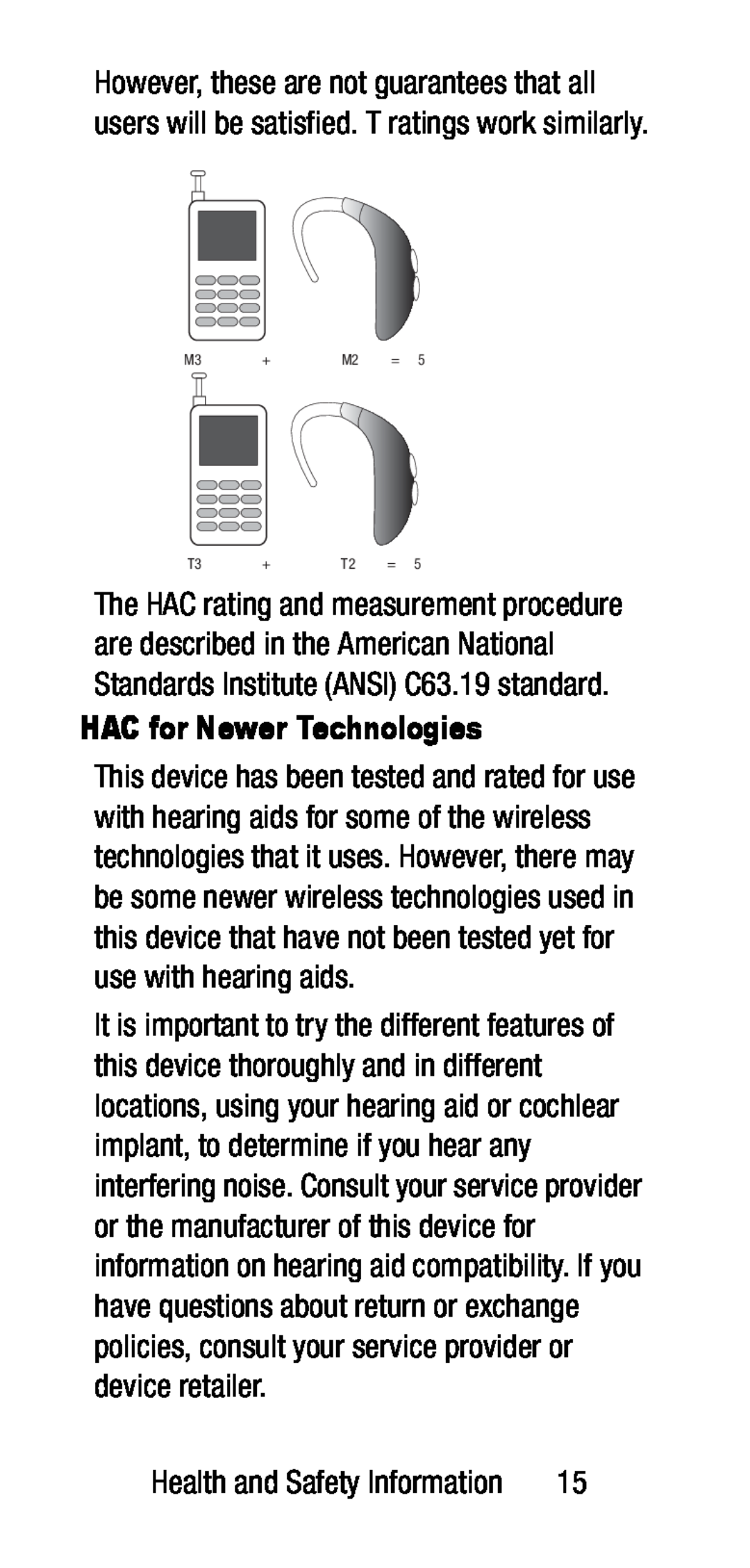 HAC for Newer Technologies