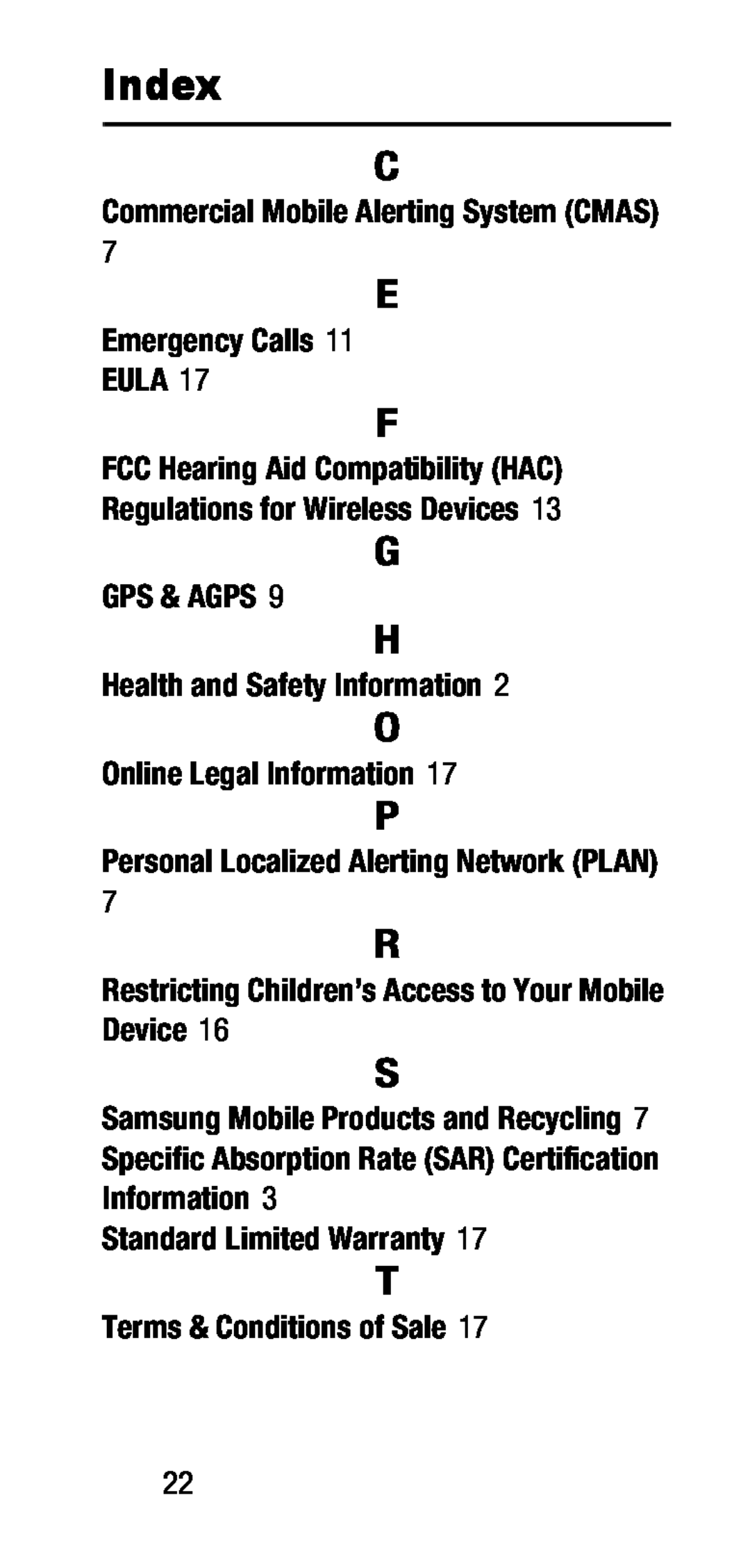 Commercial Mobile Alerting System (CMAS) Personal Localized Alerting Network (PLAN)