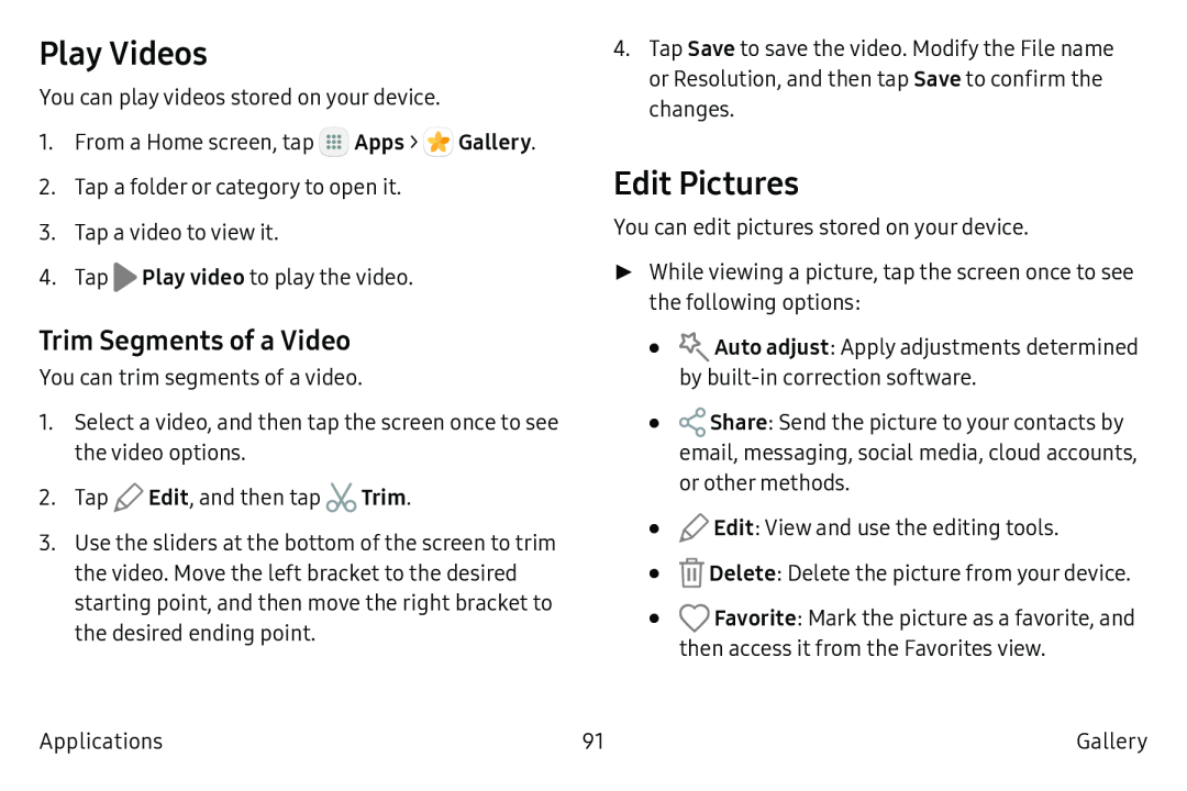 Trim Segments of a Video Play Videos