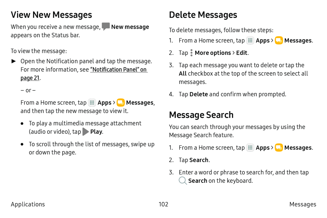 Delete Messages Galaxy S6 Active AT&T