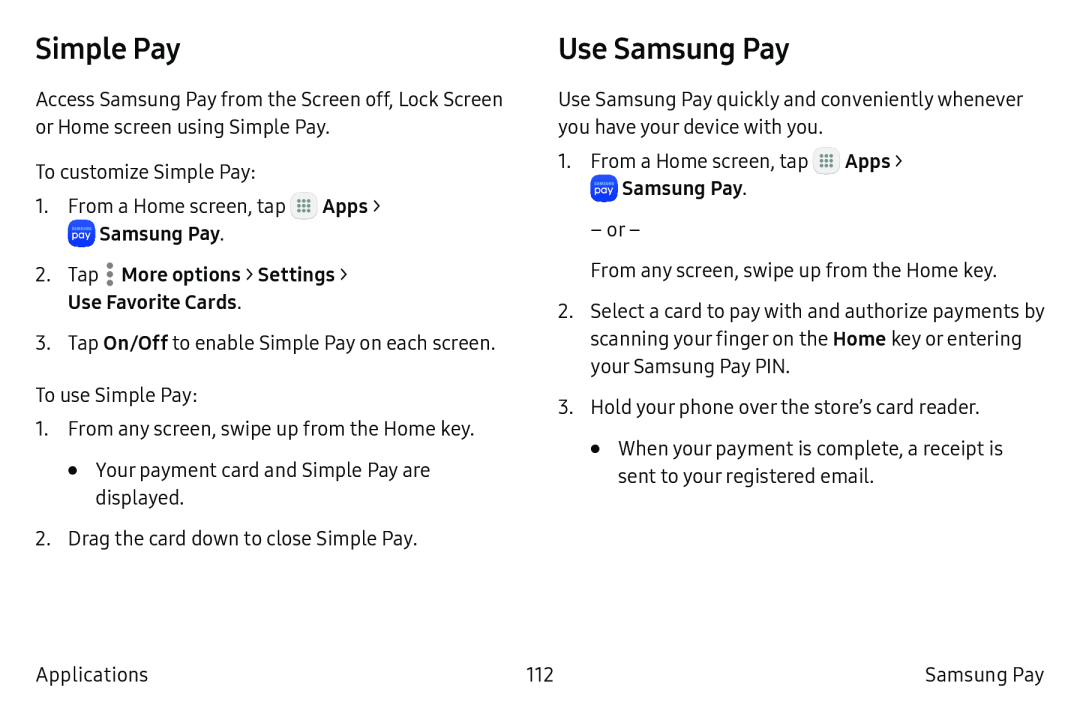 Simple Pay Use Samsung Pay