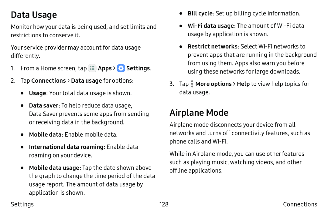 Data Usage Galaxy S6 Active AT&T