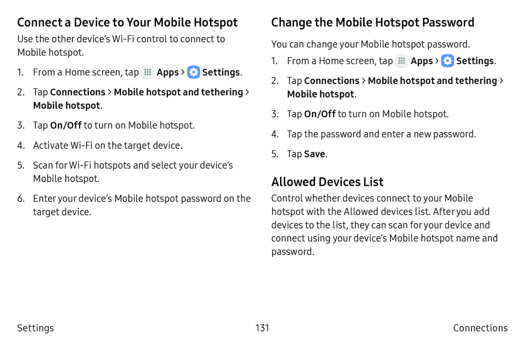 Connect a Device to Your Mobile Hotspot Change the Mobile Hotspot Password