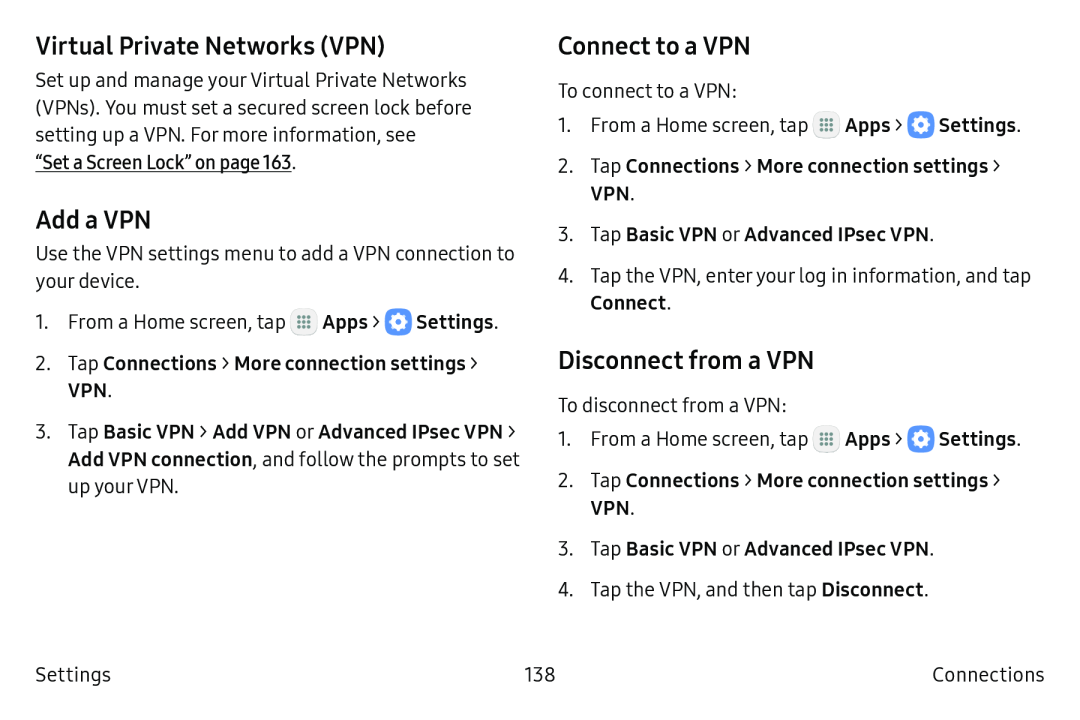 Virtual Private Networks (VPN) Add a VPN