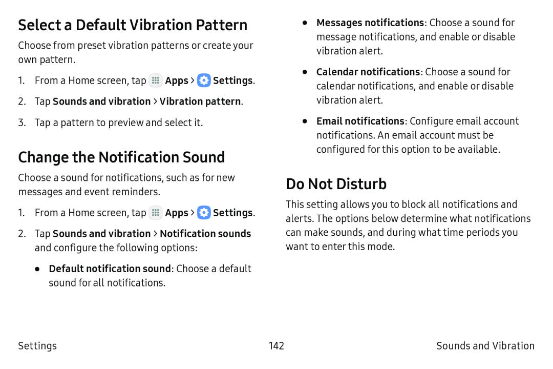 Select a Default Vibration Pattern Galaxy S6 Active AT&T