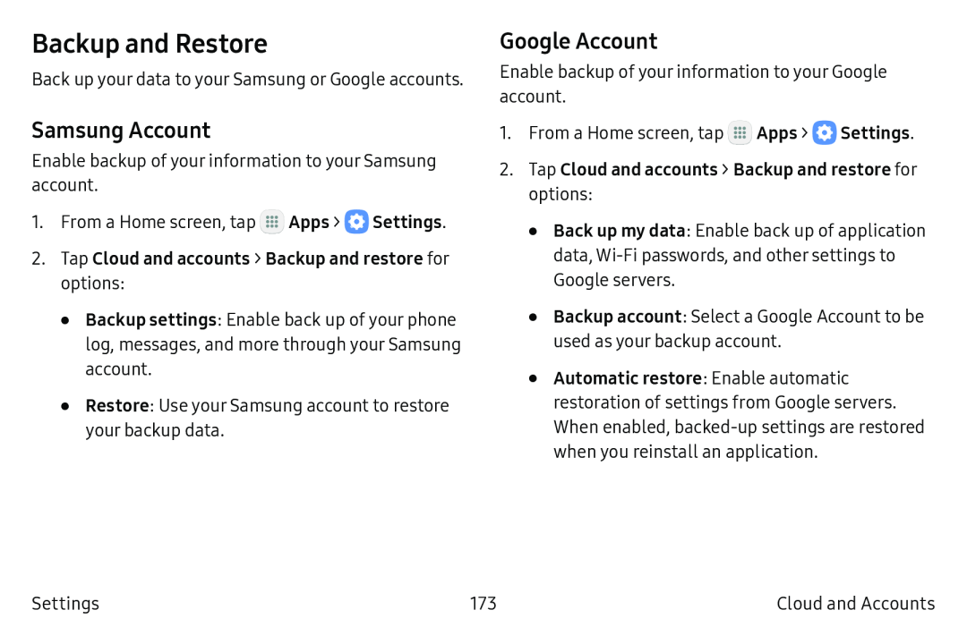 Samsung Account Google Account