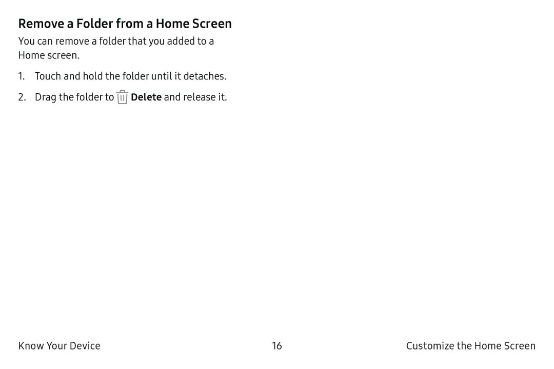 Remove a Folder from a Home Screen Galaxy S6 Active AT&T