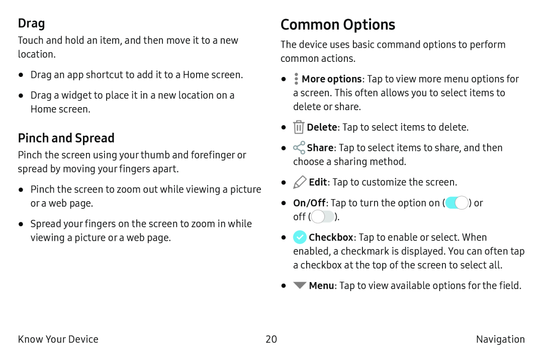 Common Options Galaxy S6 Active AT&T