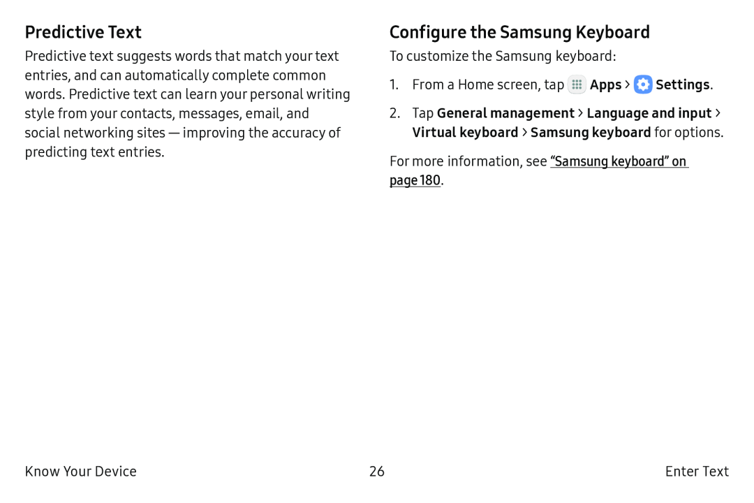 Predictive Text Galaxy S6 Active AT&T