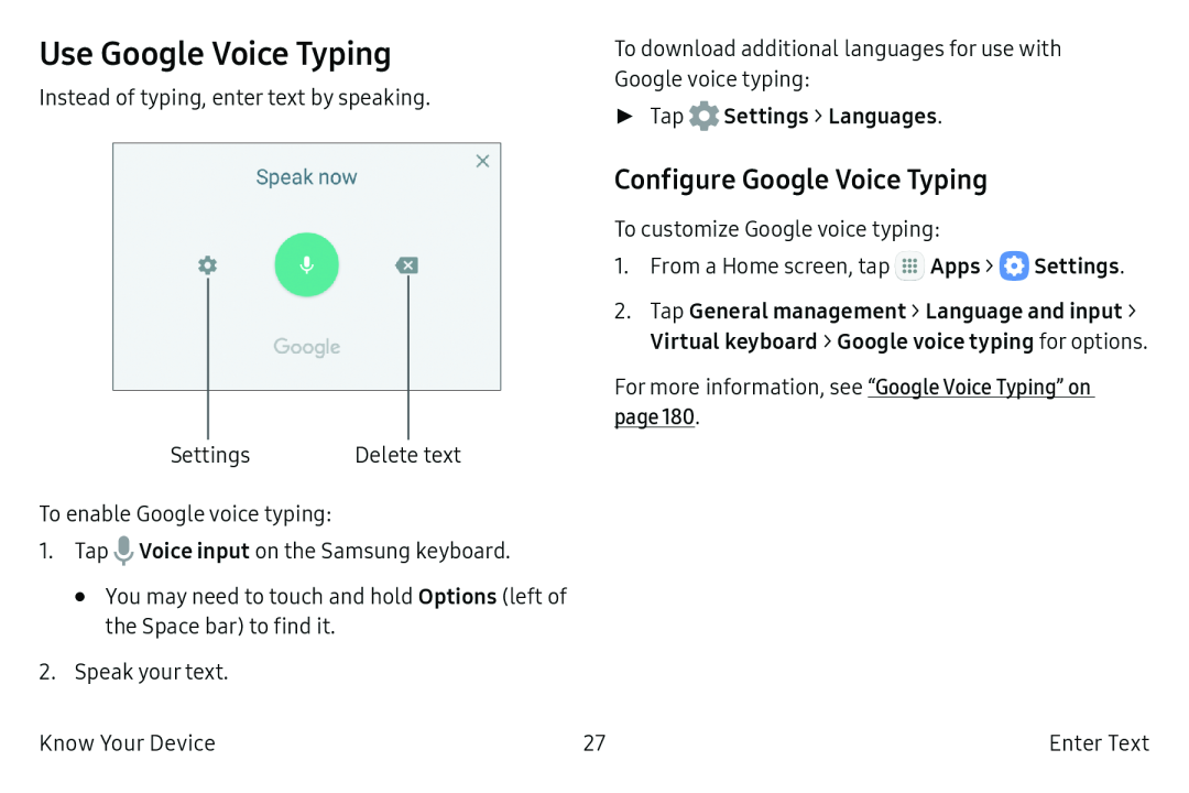 Configure Google Voice Typing Galaxy S6 Active AT&T