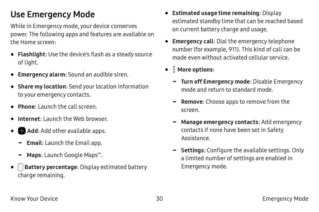 Use Emergency Mode Galaxy S6 Active AT&T