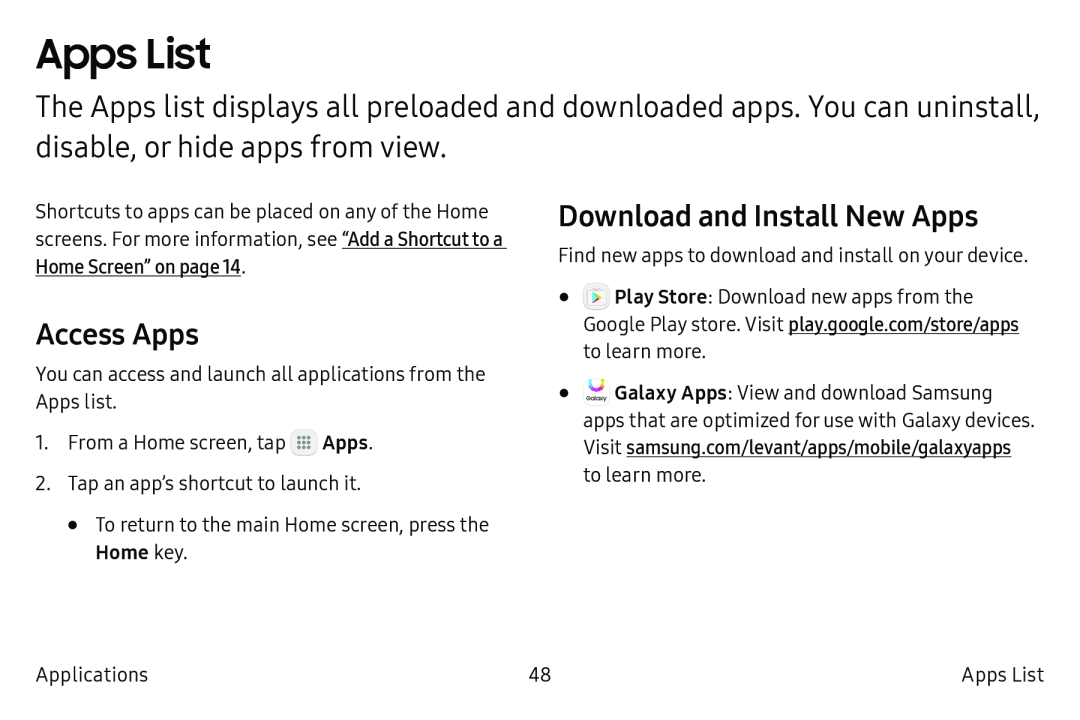 Access Apps Download and Install New Apps