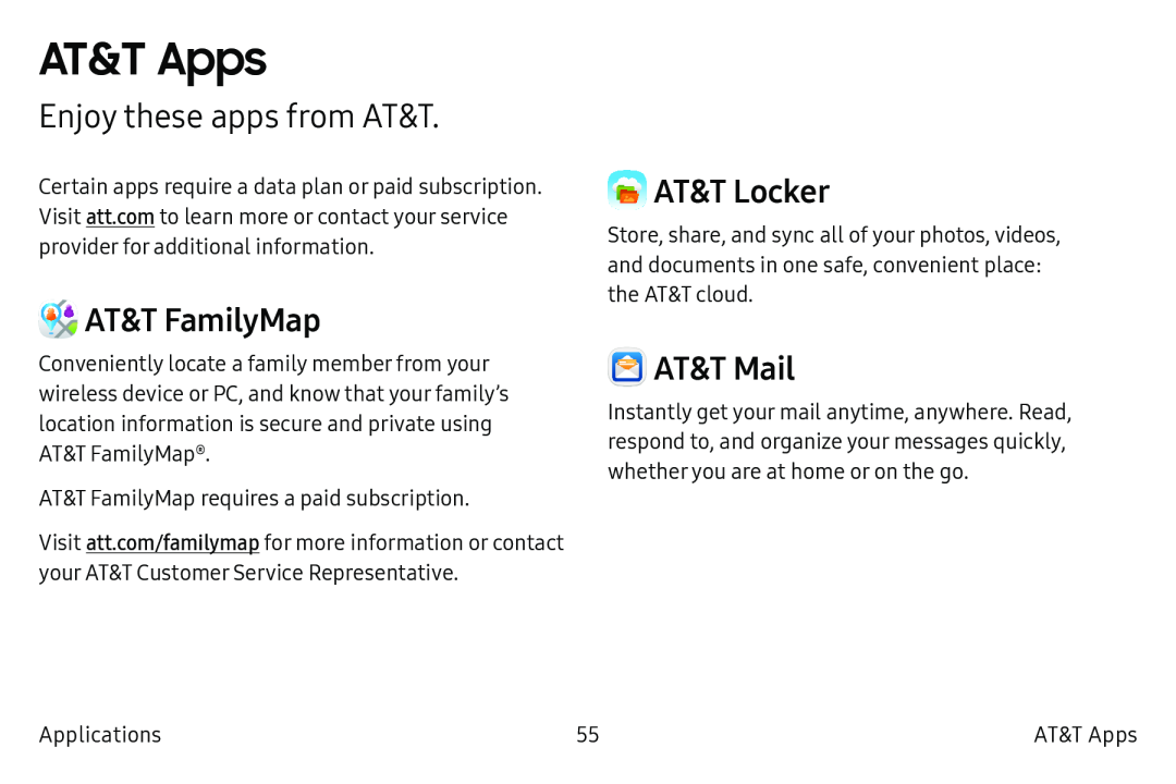 Enjoy these apps from AT&T AT&T FamilyMap