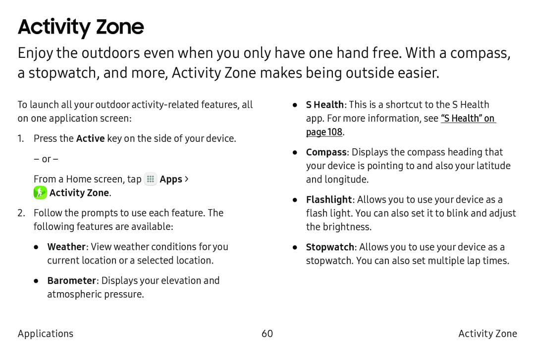 Activity Zone